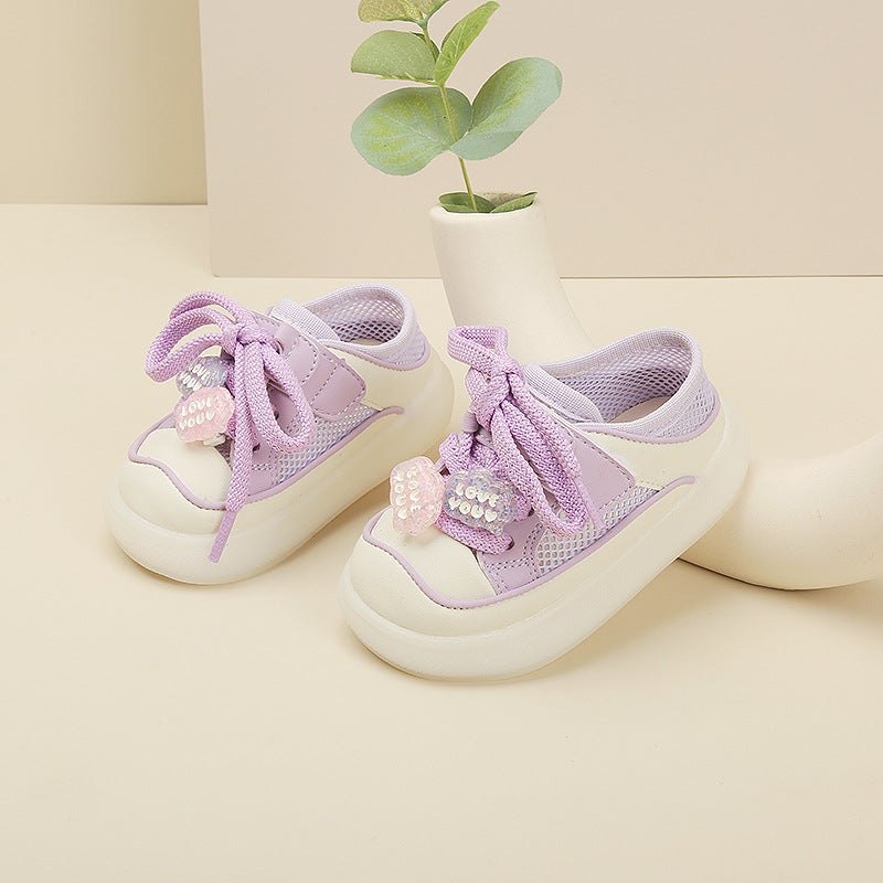 أحذية أطفال خاصة من بروكن كود للأولاد والبنات أحذية رياضية ربيعية ناعمة القاعدة غير قابلة للانزلاق بأسلوب نيش - Image 1